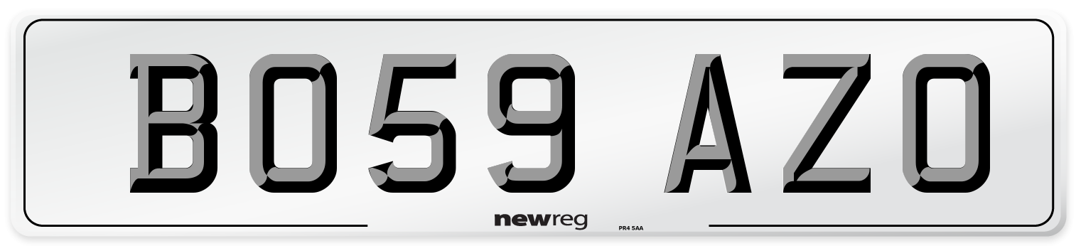 BO59 AZO Number Plate from New Reg